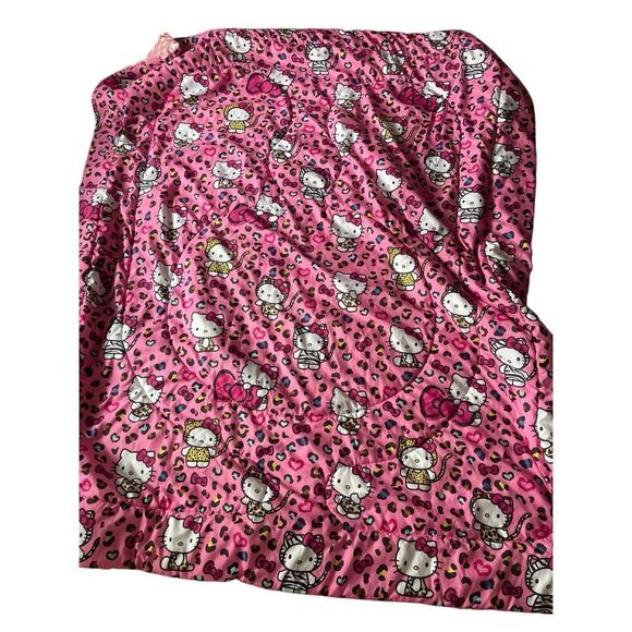 New Hello Kitty Kids Pink Floral Comforter Cover Twin Full - Picture 6 of 12